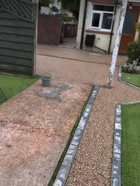 The old garden path before the work began